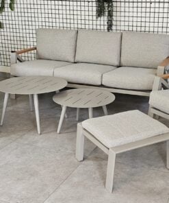 Aluminum set 3+1+1+2 footrest + 2 tables