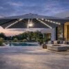 Aluminum umbrella with led 350*350 Cm