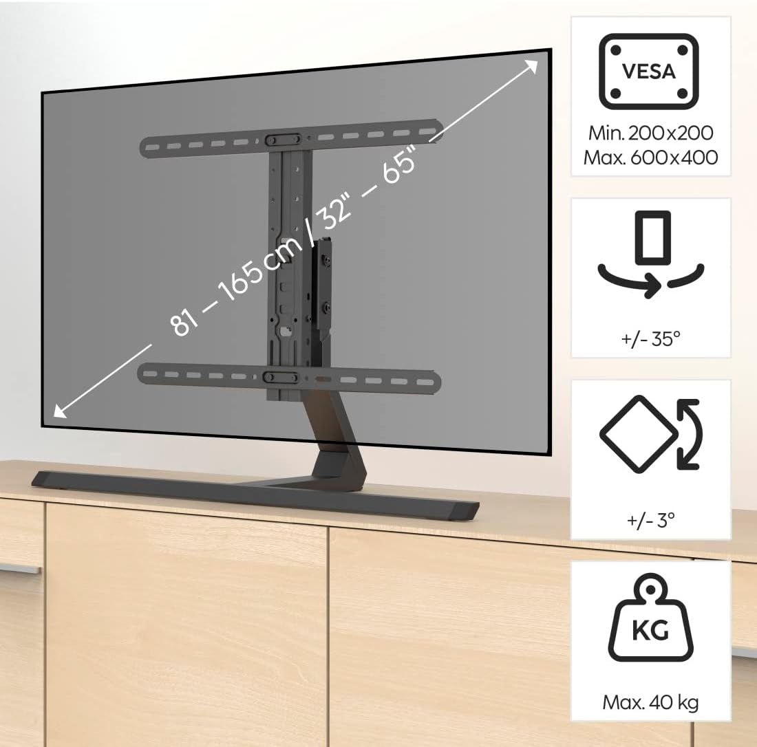 I141509-2 Hama Tv Stand Swivel - 32-65 Inch
