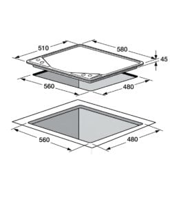 Alternative view of Fulgor Cooker Top 60cm