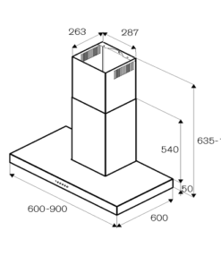 Alternative view of La Germania Cooker Hood 90cm