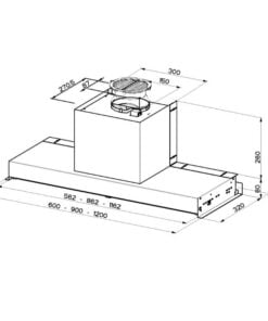 Alternative view of Faber Built In Cooker Hood 60cm